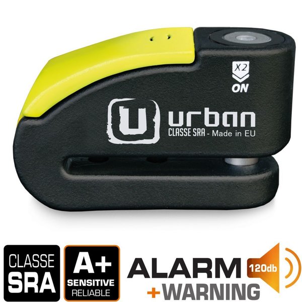 Bloque disque homologué SRA 14mm avec alarme - Urban